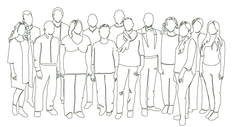 dessin groupe de personnes